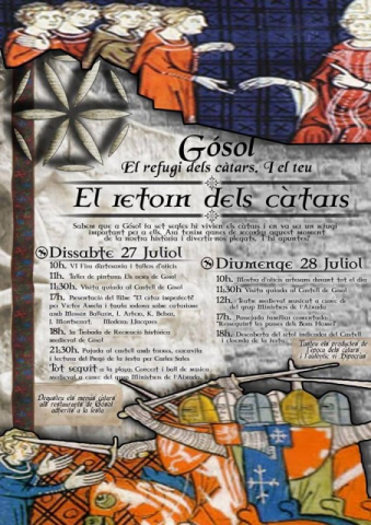 Cartell de la Festa dels càtars a Gósol