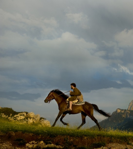 Cátaros a caballo en el Collell, Gósol, Berguedà